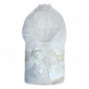 "МоёДитё" комплект нарядный на выписку шампань арт Т130К (лето) "Вербена"