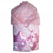 "МоёДитё" комплект нарядный для новорождённого из 5 предметов розовый 134-2Ш (зима) "Вербена"