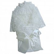 "МоёДитё" комплект нарядный для новорождённого из 5 предметов шампань 134-2Ш (зима) "Вербена"